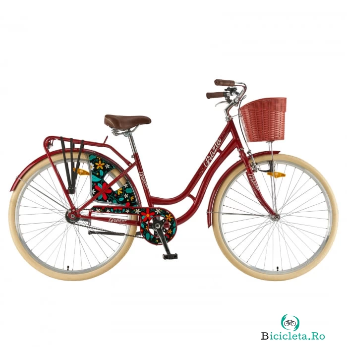 Bicicleta Oras Polar Grazia Bordo 1s - 28 inch, L, Rosu la 1,090.00 lei ron