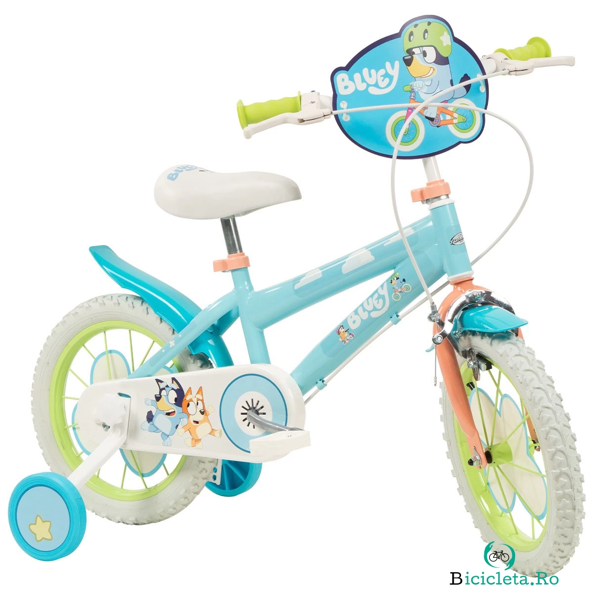 Bicicleta copii, Toimsa, Bluey, 14 inch, Albastru