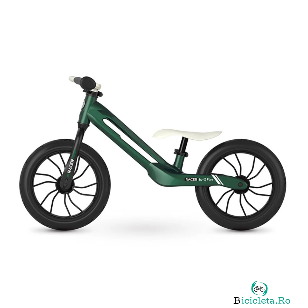 Bicicleta fara pedale DHS Baby Qplay Racer, Verde, 12 inch la 309.99 lei ron
