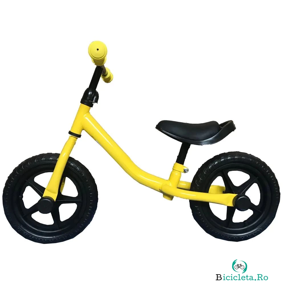 Bicicleta fara pedale unisex 12 inch Ocie Flash Galbena