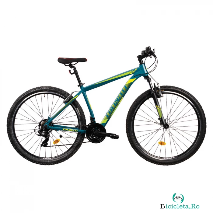 Bicicleta MTB Colinelli COL23, Marimea M, 29 inch, Verde, Schimbator Shimano ST-EF500, 21 Viteze, Cadru Aluminiu, Frane V - Brake